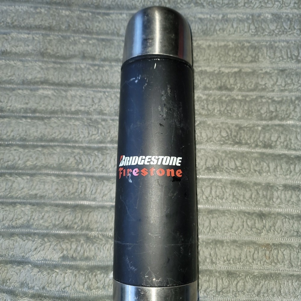Bullet Line 16 oz Black Stainless Steel Thermos with‎ Bridgestone/Firestone Logo